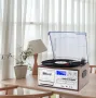 Ретро грамофон JORLAI 9-в-1 с Bluetooth,CD,касета,AM/FM радио,USB/SD запис,Aux вход,RCA изходи, снимка 5