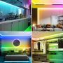 MIWATT Неонови LED лентови светлини за вътрешна декорация, синхронизиране на музика, 5M, RGB, снимка 5