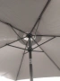 Сгъваем градински чадър ветроустойчив в сив цвят с ръчен механизъм, диаметър 2.7 м 6 спици сив цвят, снимка 7