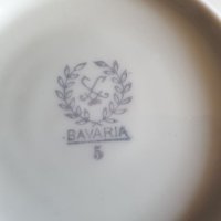 Малка порцеланова чинийка-Бавария с непокътната позлата - 1950 година, снимка 4 - Чинии - 45254348
