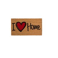  Подложка за входна врата, Червено сърце, Home, 60x40см, снимка 1 - Други стоки за дома - 45835418
