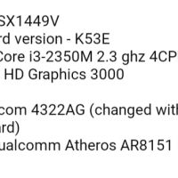 Asus x53e, Asus x53e-sx1449v изправен, цял или на части. , снимка 4 - Части за лаптопи - 45373692