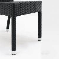 Плетени столове за закрито и открито 860X500X600 мм цвят въглед, снимка 6 - Столове - 45449952