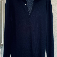 UNI QLO тънък нежен меринос мъжка блуза, снимка 1 - Блузи - 44979114