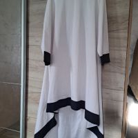 Бяла асиметрична  рокля 5хл, снимка 3 - Рокли - 45294783