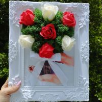 3 D картина със скандинавски мъх и ароматни сапунени рози , снимка 2 - Ръчно изработени сувенири - 45375504