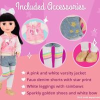 Комплект Glitter Girls дрехи за кукли, модни дрехи и аксесоари за кукли 35 см, комплект от 5 части, снимка 4 - Кукли - 45919283