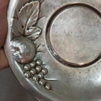 Стара сребърна чиния ,ръчна изработка ,проба 800 Lavоrato a mano-Ръчна изработка-236 грама, снимка 4 - Колекции - 45416995