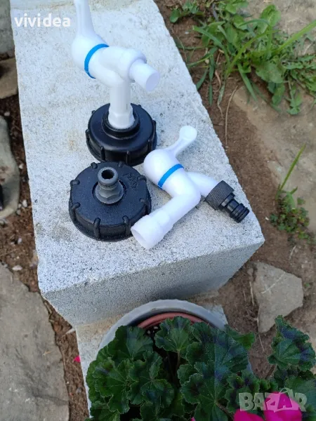 преходник за бидон Тонка 1000 литра с кран за маркуч, снимка 1