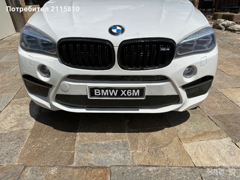 Акумулаторна кола лиценз двуместна BMW X6 White, снимка 1