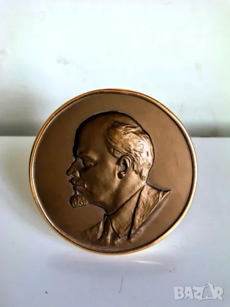 НАСТОЛЕН БРОНЗОВ ПЛАКЕТ ЛЕНИН, снимка 1