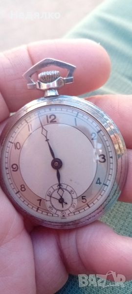 Рядък тънък швейцарски джобен часовник, снимка 1