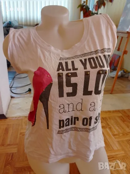 Подарявам!Тениска с обувка и капсички, снимка 1