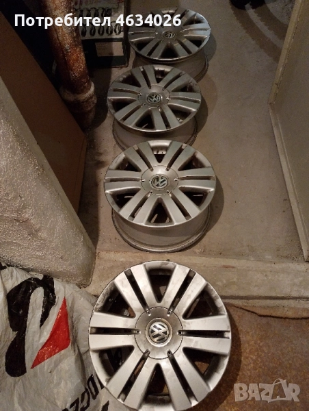 16 алуминиеви джанти от VW passat B6 ОРИГИНАЛНИ на 2 сезона, снимка 1