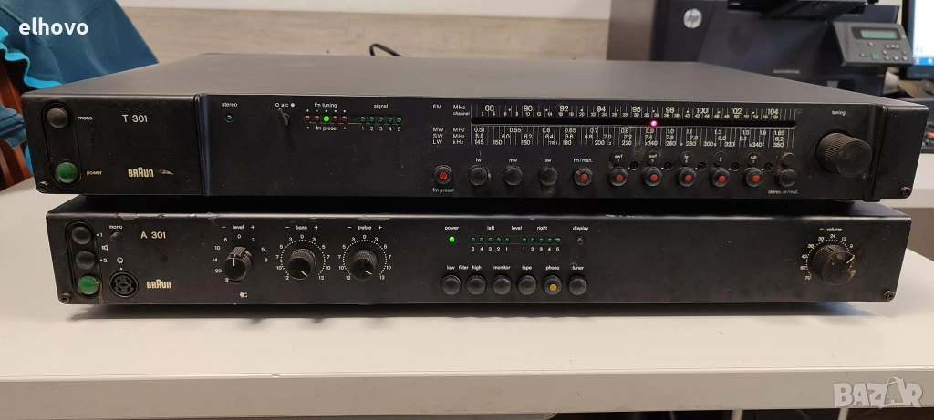 Стерео усилвател и тунер Braun A 301, T301, снимка 1