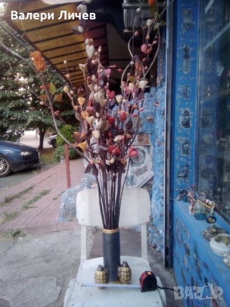 Сухи цветя във ваза от гранати , снимка 1