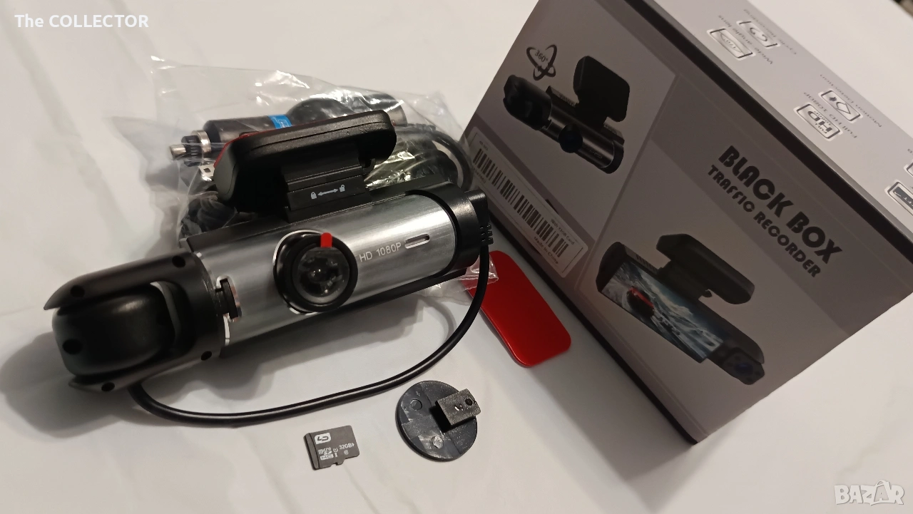 Автомобилен видеорегистратор с 2 камери – Full HD + 32GB карта, снимка 1