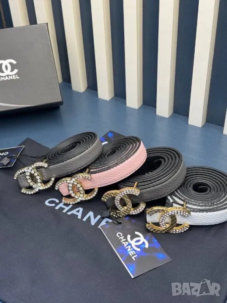 колани от естествена кожа в кутия 2см chanel , снимка 1