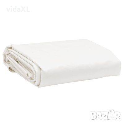 vidaXL Брезентово платнище, 650 гр/м², 5x6 м, бяло（SKU:144913, снимка 1
