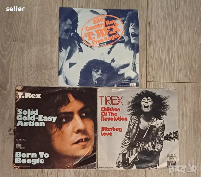 T.REX Тези малки плочи 7-ци Състояние VG+ Цена:40лв общо за трите, снимка 1