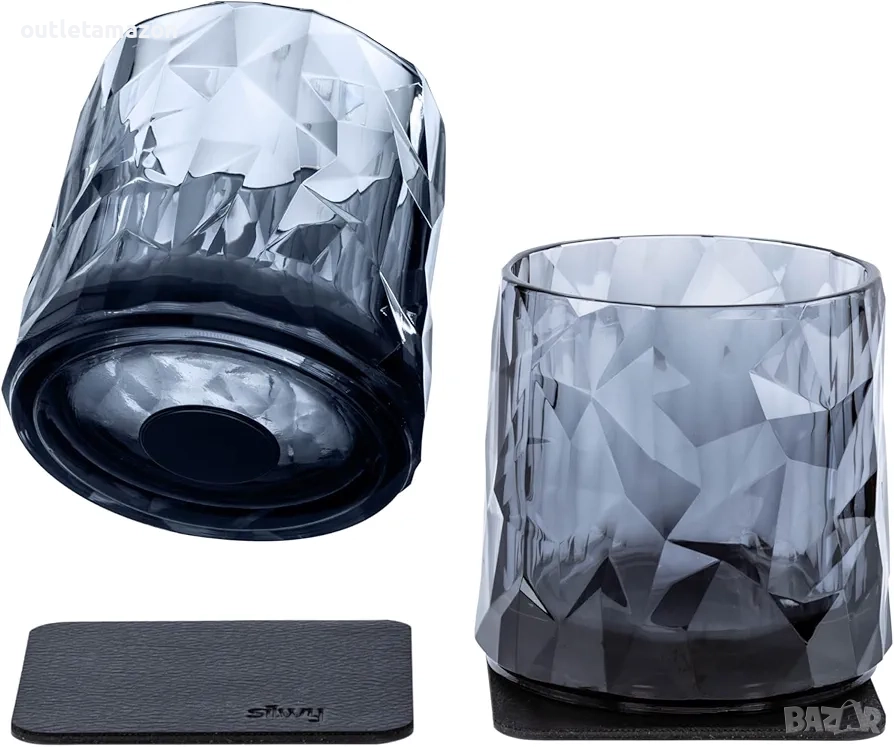 Silwy® Високотехнологични пластмасови магнитни чаши с метални нано гел подложки , снимка 1