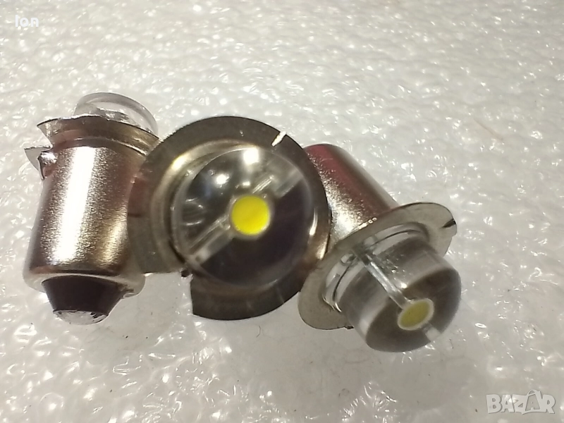 Светодиодни крушки 4.5V, 0.5W и 6V, 0.6W с топло бяла светлина 3000К за велосипеди, снимка 1