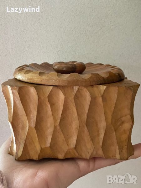Дървена кутия / буркан, снимка 1