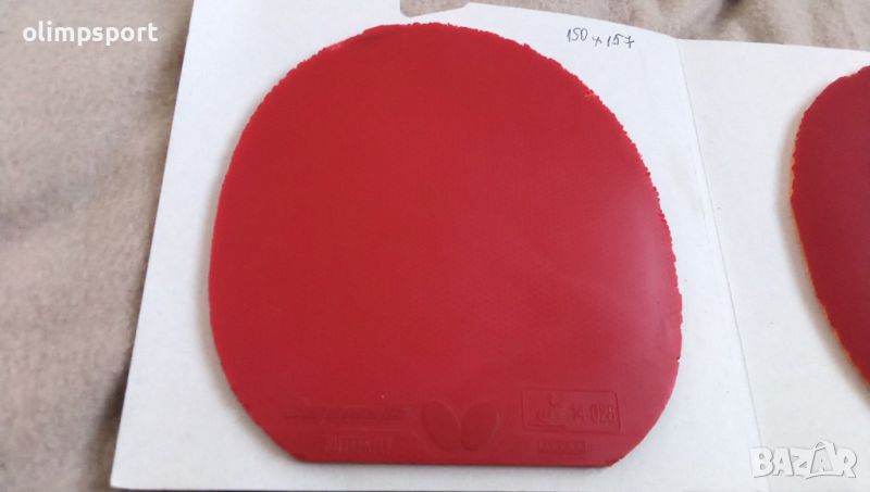 гума за тенис на маса butterfly dignics 05 max червена размери 150x157мм 1 месец игра, снимка 1