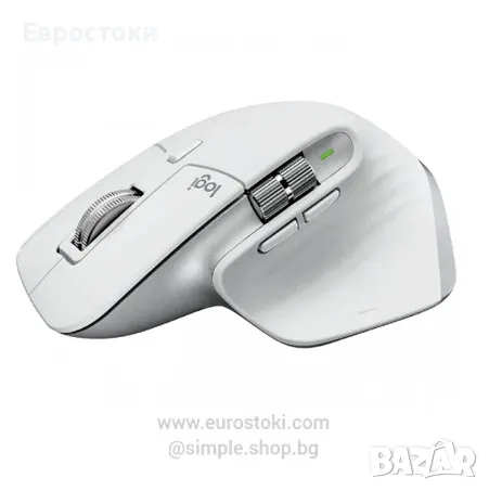 Безжична мишка LOGITECH MX Master 3S Performance за Mac, 8000 dpi, Silent, USB, BT, цвят: pale grey, снимка 1