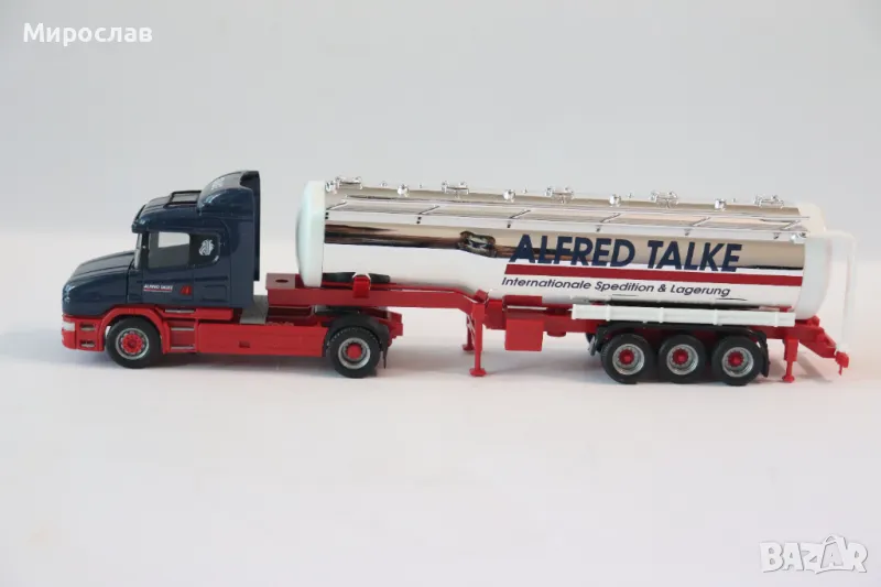 HERPA H0 1/87 SCANIA СИЛОЗ ЦИСТЕРНА КАМИОН ТИР МОДЕЛ, снимка 1