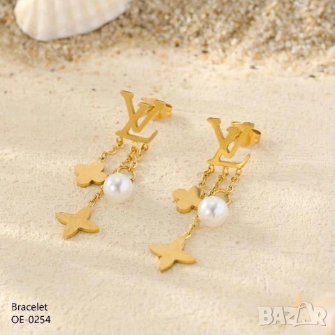 обеци от висококачествена стомана ysl saint laurent louis vuitton , снимка 3 - Обеци - 52137930