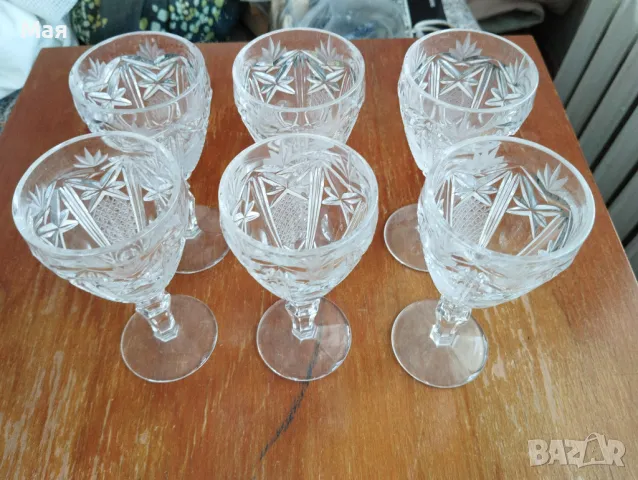 Кристални чаши за ракия, снимка 2 - Чаши - 50370355
