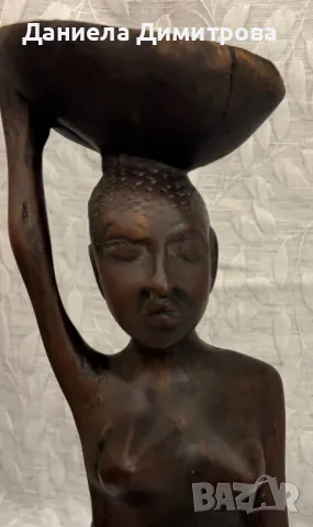 Дървена статуетка, снимка 6 - Статуетки - 50429225