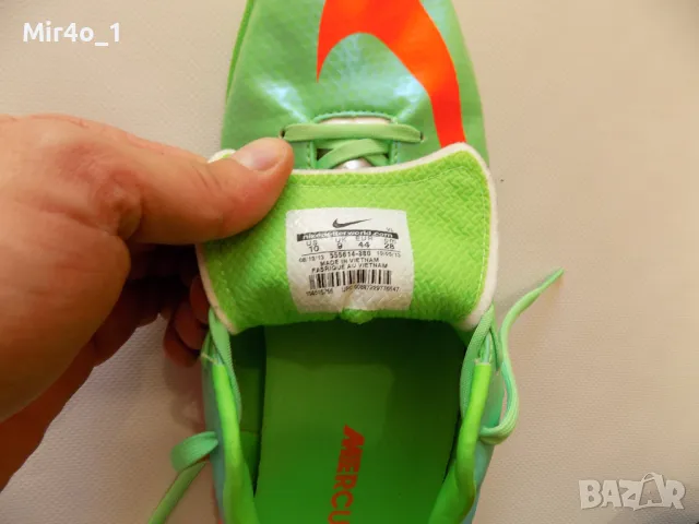 футболни обувки nike mercurial найк мъжки спортни оригинални номер 44/28 см, снимка 16 - Спортни обувки - 47816320