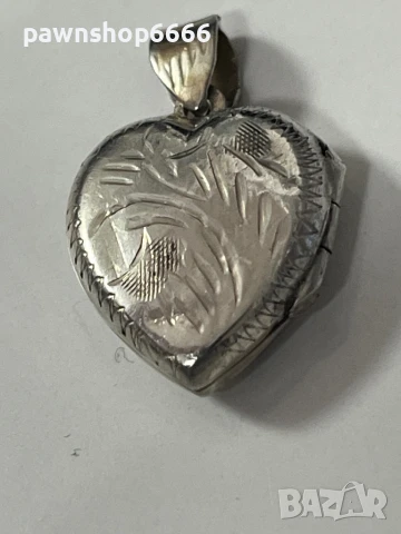 Сребърна висулка сърце 925 , снимка 6 - Колиета, медальони, синджири - 51250270