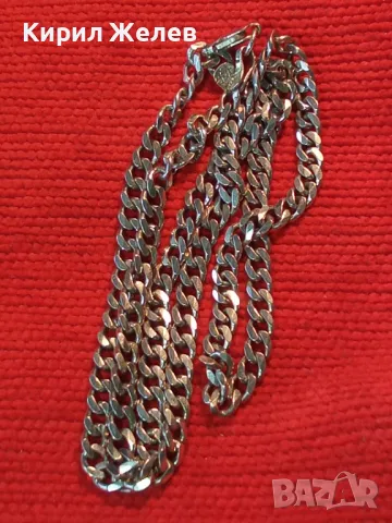 СТАР СТИЛЕН СРЕБЪРЕН ЛАНЕЦ СИНДЖИР СРЕБРО 925 КЛАСИЧЕСКА ПЛЕТКА РЪЧНА БИЖУТЕРСКА РАБОТА 47515, снимка 11 - Колиета, медальони, синджири - 48480904