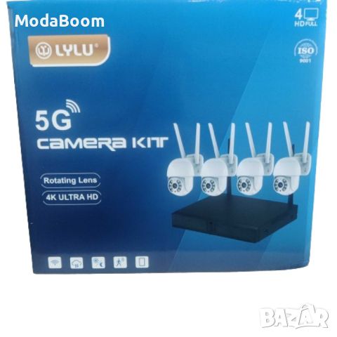 Безжичен WiFi комплект с 4 камери 4К Ultra HD+DVR за видеонаблюдение, снимка 3 - Рутери - 46673843