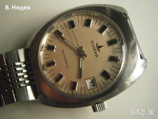DUGENA, automatic, 36,5 mm, PUW 1561, 25 jewels, Pfortzheimer, Germany, снимка 2 - Мъжки - 51669545