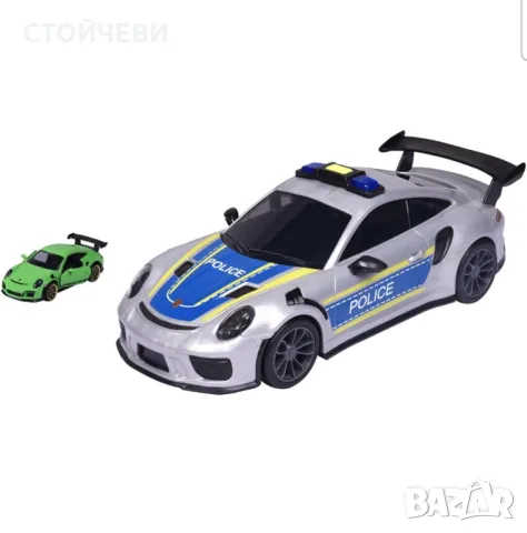 Комплект полицейска и състезателна кола Majorette, Porsche 911 GT3 RS, снимка 2 - Коли, камиони, мотори, писти - 48647344