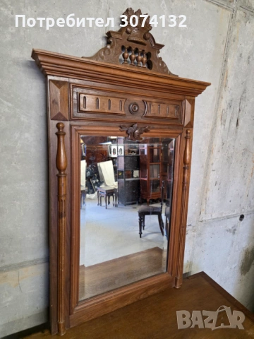 Кристално огледало с дърворезба