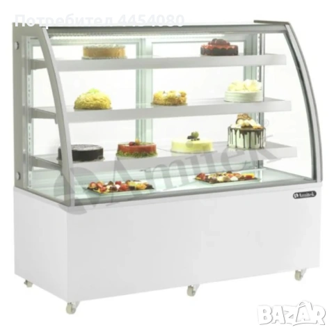 Сладкарска хладилна витрина 535 л с равномерно охлаждане от 2° до 8°C