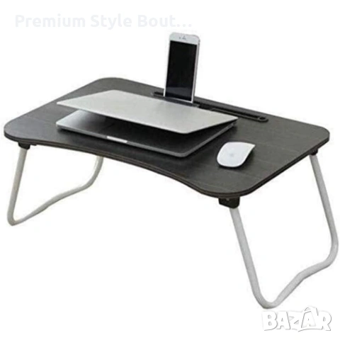 Мултифункционална сгъваема маса за лаптоп или хранене, с поставка за таблет и телефон, снимка 9 - Маси - 53922592