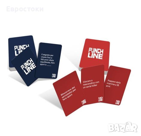 Настолна игра Punchline, забавна игра за възрастни, италианска версия, снимка 2 - Настолни игри - 45360253