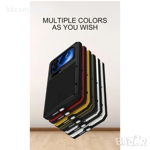 LOVE MEI Защитен Калъф за Xiaomi 17 Pro - Метал+Силикон, С винт, Стъкло, 6 цвята, снимка 2 - Калъфи, кейсове - 53888603