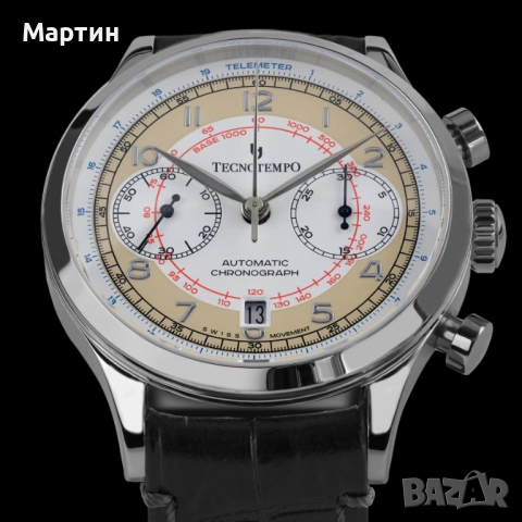 Автоматичен Часовник - Tecnotempo - Хронограф - Отличен, снимка 5 - Мъжки - 52365906