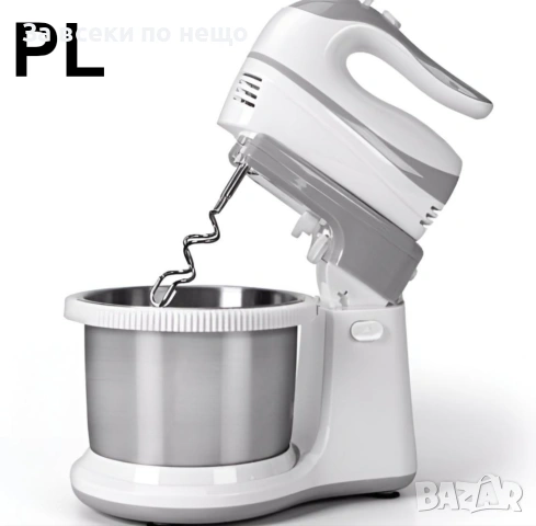 Миксер с купа Dictrolux 500W + 3 Дълбоки Емайлирани Тави Voltz (26, 28 и 30 см) Код P1962, снимка 2 - Миксери - 53926307