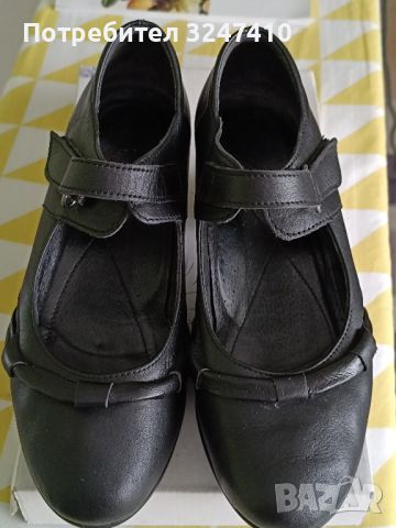 Дамски черни обувки от естест.  кожа. Р-р 39. , снимка 1 - Дамски обувки на ток - 45248225