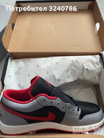 Nike Air Jordan 1 Low Cement, снимка 2 - Маратонки - 53883744