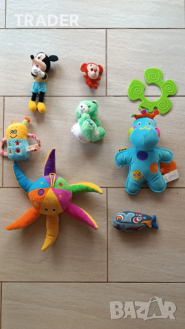 плюшена плюшени  сетивна играчка крава - K”s KIDS Mickey Mouse октопод риба мече