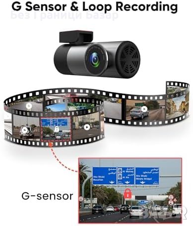 Нов Full HD 1080P WiFi GPS Dashcam за Автомобил с G-сензор и Цикличен Запис Камера кола, снимка 5 - Аксесоари и консумативи - 45982176